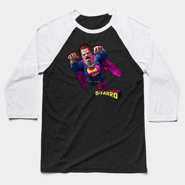 Bizarro Flying - Alternate Baseball T-Shirt by BigOrangeShirtShop